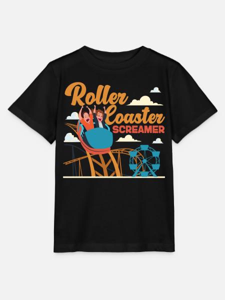 Roller Coaster Roller Coaster - Stanley/Stella Kinder T-Shirt MINI CREATOR  - Schwarz