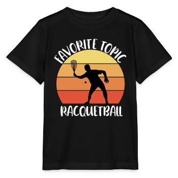 sujet favori Racquetball - T-shirt bio MINI CREATOR Stanley/Stella Enfant - noir - Devant - Mikhail (115cm)
