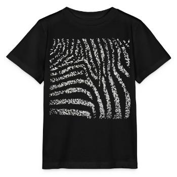 Zebra Zebrastreifen Muster Kostümersatz Karneval - Stanley/Stella Kinder T-Shirt MINI CREATOR  - Schwarz - Vorne - Mikhail (115cm)