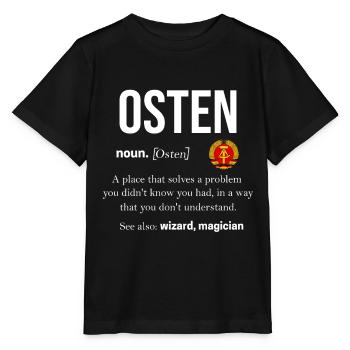 Ossi Geschenk Ostdeutschland NVA Germania Osten - Stanley/Stella Kinder T-Shirt MINI CREATOR  - Schwarz - Vorne - Mikhail (115cm)