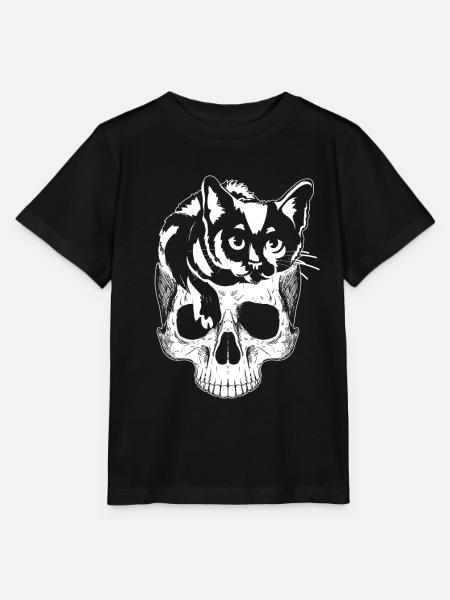 Cat Halloween Cat Lover Funny Cat Halloween Cat - Stanley/Stella Kinder T-Shirt MINI CREATOR  - Schwarz