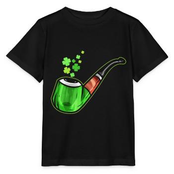 Green Pipe envoie des Shamrocks sur St. Patricks - T-shirt bio MINI CREATOR Stanley/Stella Enfant - noir - Devant - Mikhail (115cm)