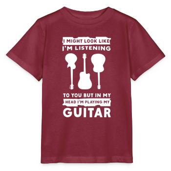 Guitare électrique Guitariste Guitare acoustique Musicien - T-shirt bio MINI CREATOR Stanley/Stella Enfant - bordeaux - Devant - Kain (125cm)