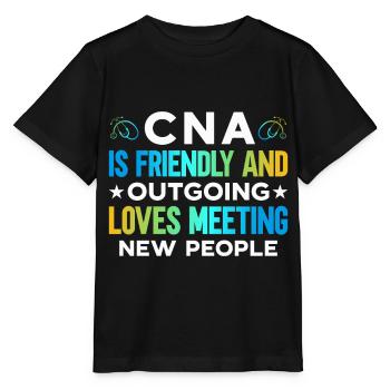 CNA Mama in the nursing home - Stanley/Stella MINI CREATOR Kids’ T-Shirt - black - Front - Mikhail (115cm)