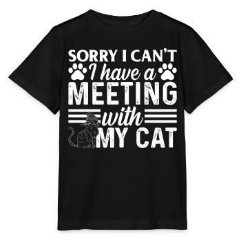 Sorry, ich kann nicht, ich habe ein Treffen mit me - Stanley/Stella Kinder T-Shirt MINI CREATOR  - Schwarz - Vorne - Mikhail (115cm)