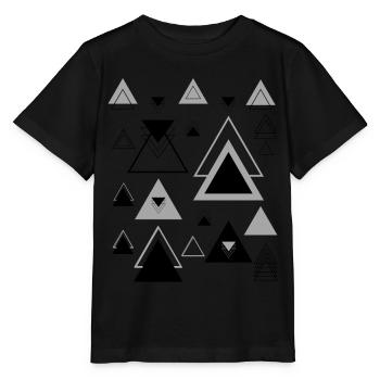 Triangles Abstract Minimalist Shape Geometry - Stanley/Stella MINI CREATOR Kids’ T-Shirt - black - Front - Mikhail (115cm)