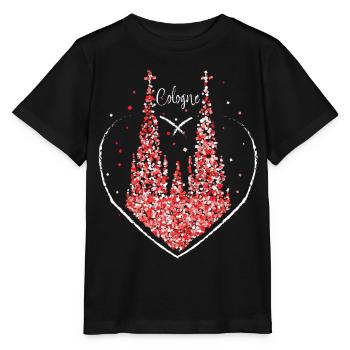 Cathédrale de Cologne Cologne Rouge Blanc Carnaval Costume Remplacement - T-shirt bio MINI CREATOR Stanley/Stella Enfant - noir - Devant - Mikhail (115cm)