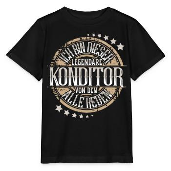 Konditor - Stanley/Stella Kinder T-Shirt MINI CREATOR  - Schwarz - Vorne - Mikhail (115cm)