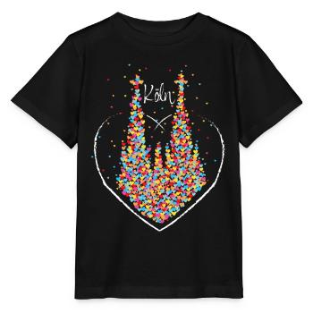Cathédrale de Cologne Cologne Kölle Colonia Carnaval - T-shirt bio MINI CREATOR Stanley/Stella Enfant - noir - Devant - Mikhail (115cm)