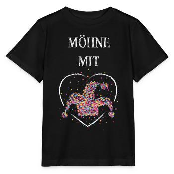 Möhne mit Herz Karneval Fasching Düsseldorf Närrin - Stanley/Stella Kinder T-Shirt MINI CREATOR  - Schwarz - Vorne - Mikhail (115cm)