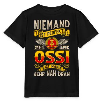 Ossi Geschenk Ostdeutschland NVA Germania Osten - Stanley/Stella Kinder T-Shirt MINI CREATOR  - Schwarz - Vorne - Mikhail (115cm)