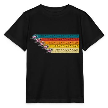 Schneemobil Vintage Color Braap Parade - Stanley/Stella Kinder T-Shirt MINI CREATOR  - Schwarz - Vorne - Mikhail (115cm)
