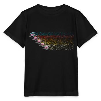 Schneemobil Retro Sternen Parade für - Stanley/Stella Kinder T-Shirt MINI CREATOR  - Schwarz - Vorne - Mikhail (115cm)