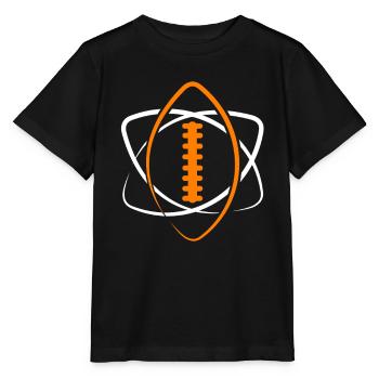 American Football Ball Atom Spieler Lineman Tackle - Stanley/Stella Kinder T-Shirt MINI CREATOR  - Schwarz - Vorne - Mikhail (115cm)