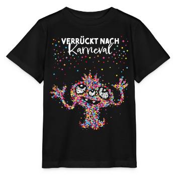 Karneval Konfetti Monster Alien Rosenmontag - Stanley/Stella Kinder T-Shirt MINI CREATOR  - Schwarz - Vorne - Mikhail (115cm)