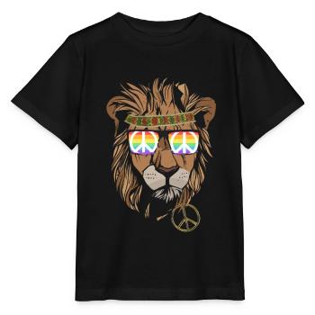 Hippie Peace Groovy Flowerpower Boho Woodstock - Stanley/Stella Kinder T-Shirt MINI CREATOR  - Schwarz - Vorne - Mikhail (115cm)