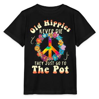 Hippie Peace Groovy Flowerpower Boho Woodstock - T-shirt bio MINI CREATOR Stanley/Stella Enfant - noir - Devant - Mikhail (115cm)