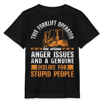 Certified Forklift Truck Operator - Stanley/Stella Kinder T-Shirt MINI CREATOR  - Schwarz - Vorne - Mikhail (115cm)