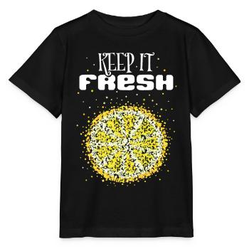 Costume de citron Remplacement Carnaval Cadeau Carnaval - T-shirt bio MINI CREATOR Stanley/Stella Enfant - noir - Devant - Mikhail (115cm)