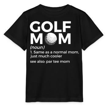 Joueur de golf disant idée cadeau - T-shirt bio MINI CREATOR Stanley/Stella Enfant - noir - Devant - Mikhail (115cm)