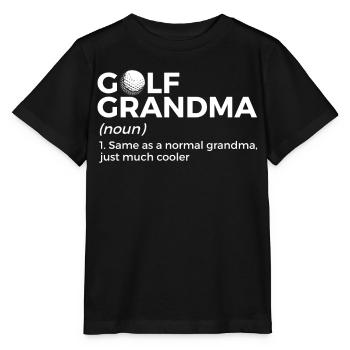 Joueur de golf disant idée cadeau - T-shirt bio MINI CREATOR Stanley/Stella Enfant - noir - Devant - Mikhail (115cm)