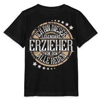 Erzieher - Stanley/Stella Kinder T-Shirt MINI CREATOR  - Schwarz - Vorne - Mikhail (115cm)