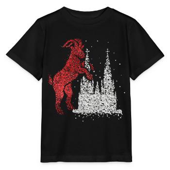 Cathédrale de Cologne Cologne Rouge Blanc Kölle Carnaval Confettis - T-shirt bio MINI CREATOR Stanley/Stella Enfant - noir - Devant - Mikhail (115cm)