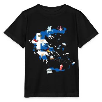 Grèce - T-shirt bio MINI CREATOR Stanley/Stella Enfant - noir - Devant - Mikhail (115cm)