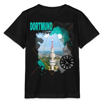 Dortmund Germany City Skyline Vintage Retro - Stanley/Stella MINI CREATOR Kids’ T-Shirt - black - Front - Mikhail (115cm)