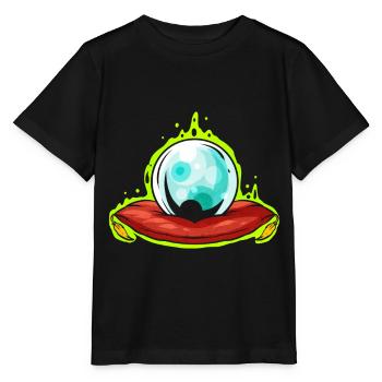 Glass Sphere With Green Shimmer Fortune Teller - Stanley/Stella Kinder T-Shirt MINI CREATOR  - Schwarz - Vorne - Mikhail (115cm)
