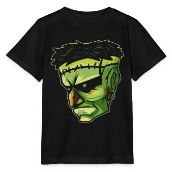 Evil Green Monster Face Avec Costume de Cicatrices Pour - T-shirt bio MINI CREATOR Stanley/Stella Enfant - noir - Devant - Mikhail (115cm)