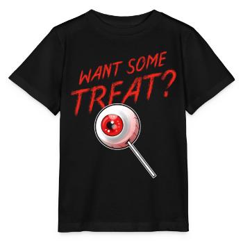 Astuce ou friandise Voulez une sucette de globe oculaire - T-shirt bio MINI CREATOR Stanley/Stella Enfant - noir - Devant - Mikhail (115cm)