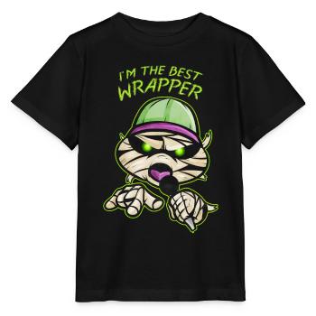 Drôle de maman je suis le meilleur rappeur d’emballage Halloween - T-shirt bio MINI CREATOR Stanley/Stella Enfant - noir - Devant - Mikhail (115cm)