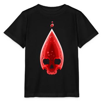 Evil Blood Drop Forming A Skull On Halloween - Stanley/Stella MINI CREATOR Kids’ T-Shirt - black - Front - Mikhail (115cm)