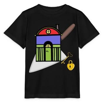Maçon truelle artisan maison constructeur construction - T-shirt bio MINI CREATOR Stanley/Stella Enfant - noir - Devant - Mikhail (115cm)