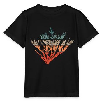 Corail Vintage Rétro Corail Coloré - T-shirt bio MINI CREATOR Stanley/Stella Enfant - noir - Devant - Mikhail (115cm)