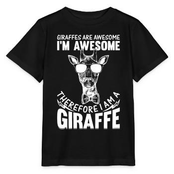 Les girafes sont géniales, je suis géniale, donc je suis un - T-shirt bio MINI CREATOR Stanley/Stella Enfant - noir - Devant - Mikhail (115cm)