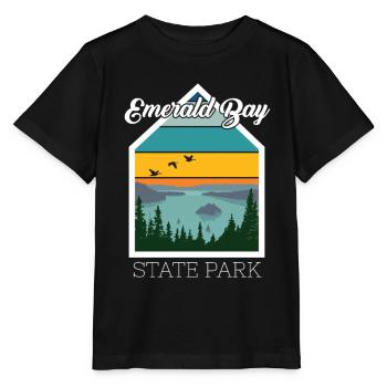 Lake Tahoe Emerald Bay Nevada California Staatspa - Stanley/Stella MINI CREATOR Kids’ T-Shirt - black - Front - Mikhail (115cm)