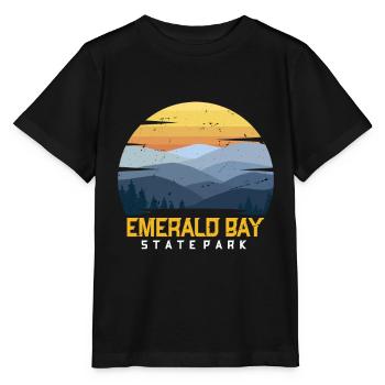 State Park California Emerald Bay Camping Nevada - Stanley/Stella MINI CREATOR Kids’ T-Shirt - black - Front - Mikhail (115cm)