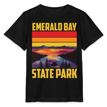 Lake Tahoe Emerald Bay Nevada California Staatspa - Stanley/Stella MINI CREATOR Kids’ T-Shirt - black - Front - Mikhail (115cm)