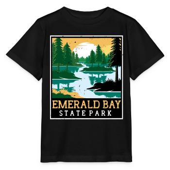 State Park Nevada Emerald Bay California Camping - Stanley/Stella MINI CREATOR Kids’ T-Shirt - black - Front - Mikhail (115cm)
