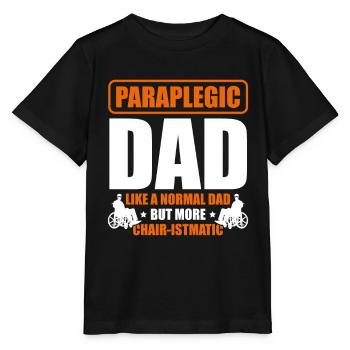 Paraplegischer Vater Behinderter Vatertag - Stanley/Stella Kinder T-Shirt MINI CREATOR  - Schwarz - Vorne - Mikhail (115cm)