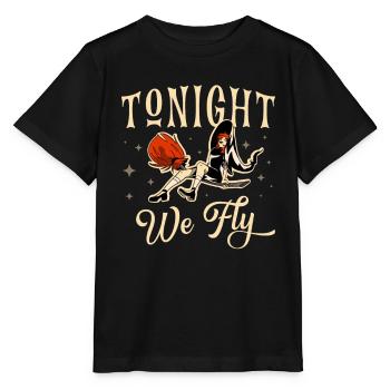 Heute Abend Fliegen Wir Süßes Oder Saures - Stanley/Stella Kinder T-Shirt MINI CREATOR  - Schwarz - Vorne - Mikhail (115cm)
