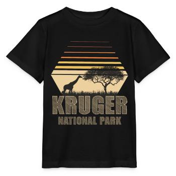 Krüger-Nationalpark Südafrika Giraffe Wildtier-Saf - Stanley/Stella Kinder T-Shirt MINI CREATOR  - Schwarz - Vorne - Mikhail (115cm)