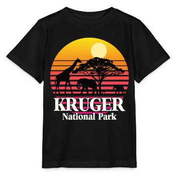 Nationalpark Südafrika Safari Krüger Elefant Giraf - Stanley/Stella Kinder T-Shirt MINI CREATOR  - Schwarz - Vorne - Mikhail (115cm)