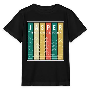Parc national Jasper Canada Souvenir Mountains Cam - T-shirt bio MINI CREATOR Stanley/Stella Enfant - noir - Devant - Mikhail (115cm)