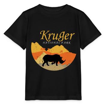 Rhino Africa Krüger Nationalpark Safari Big Five S - Stanley/Stella Kinder T-Shirt MINI CREATOR  - Schwarz - Vorne - Mikhail (115cm)