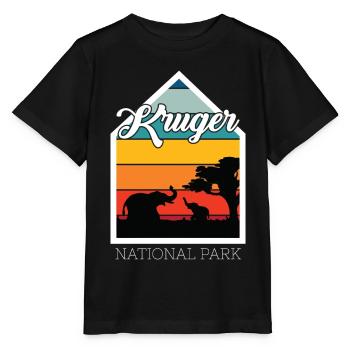 Elephant National Park Africa Krüger-Safari Big Fi - Stanley/Stella Kinder T-Shirt MINI CREATOR  - Schwarz - Vorne - Mikhail (115cm)