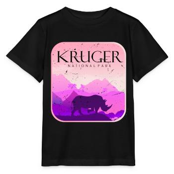 Rhino Kruger National Park Safari Afrika Big Five - Stanley/Stella Kinder T-Shirt MINI CREATOR  - Schwarz - Vorne - Mikhail (115cm)
