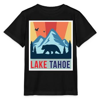 Lac Tahoe Grizzly Bear California Ski Mountains Cam - T-shirt bio MINI CREATOR Stanley/Stella Enfant - noir - Devant - Mikhail (115cm)